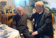 Photo of João de Almeida, de 109 anos, recebeu a visita do Bispo